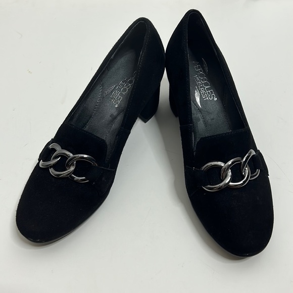Aerosoles Heelrest Black Buckle Block Heel 5.5 - Picture 1 of 7
